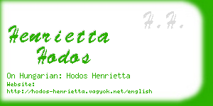 henrietta hodos business card